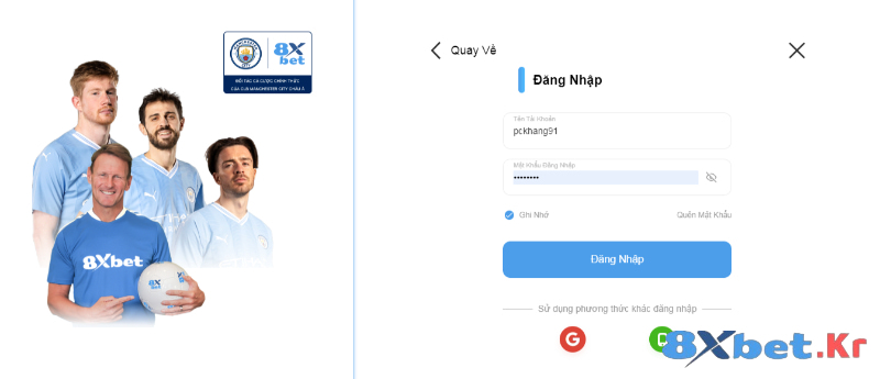 Đăng nhập để rút tiền 8Xbet